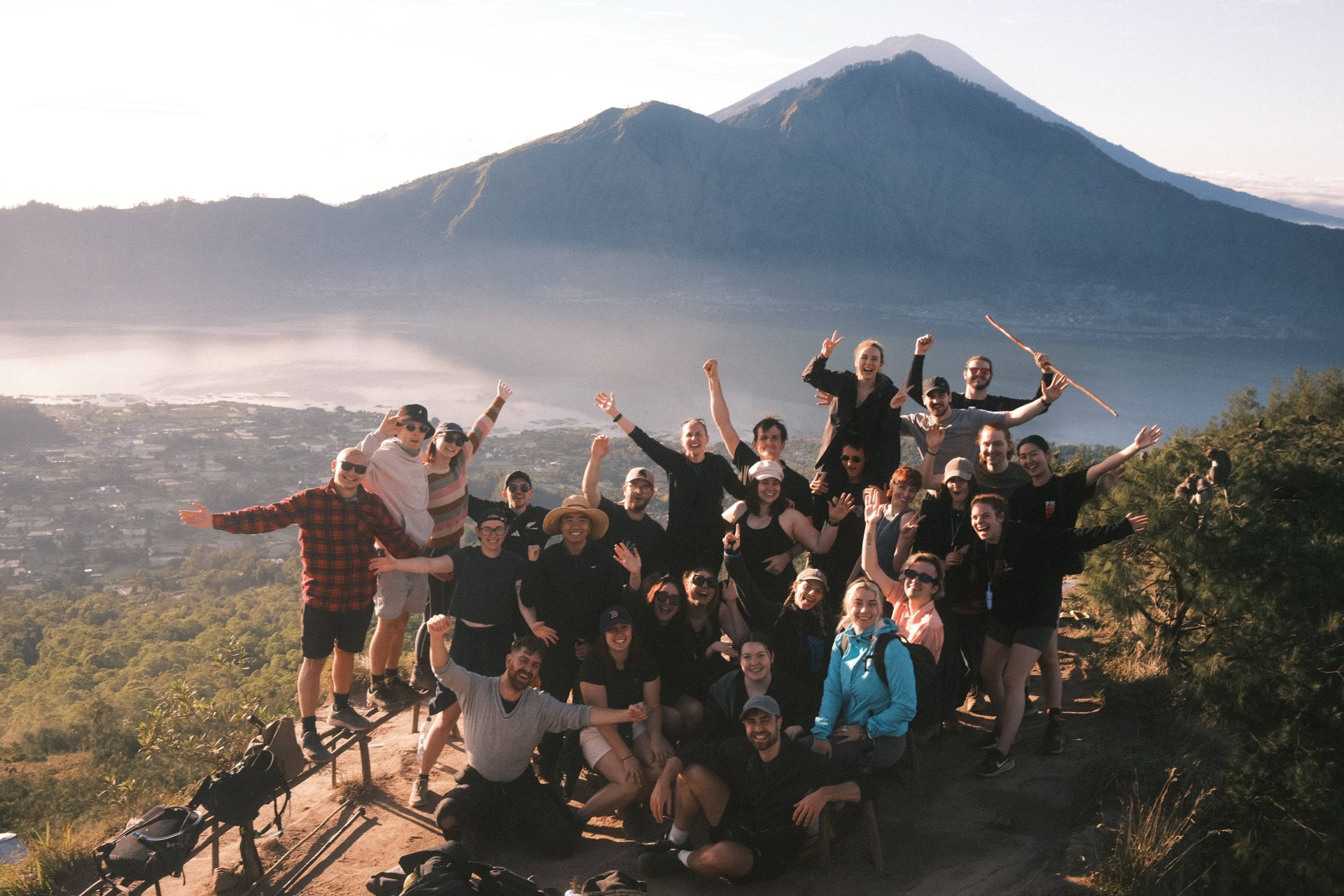 Group on mountain
